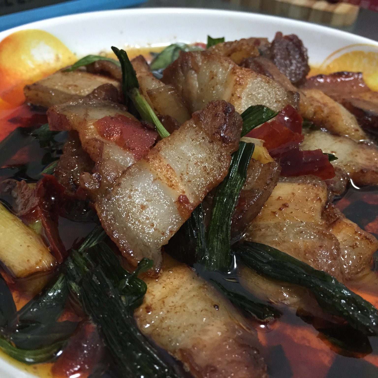 老丁的私房菜-蒜苗回锅肉