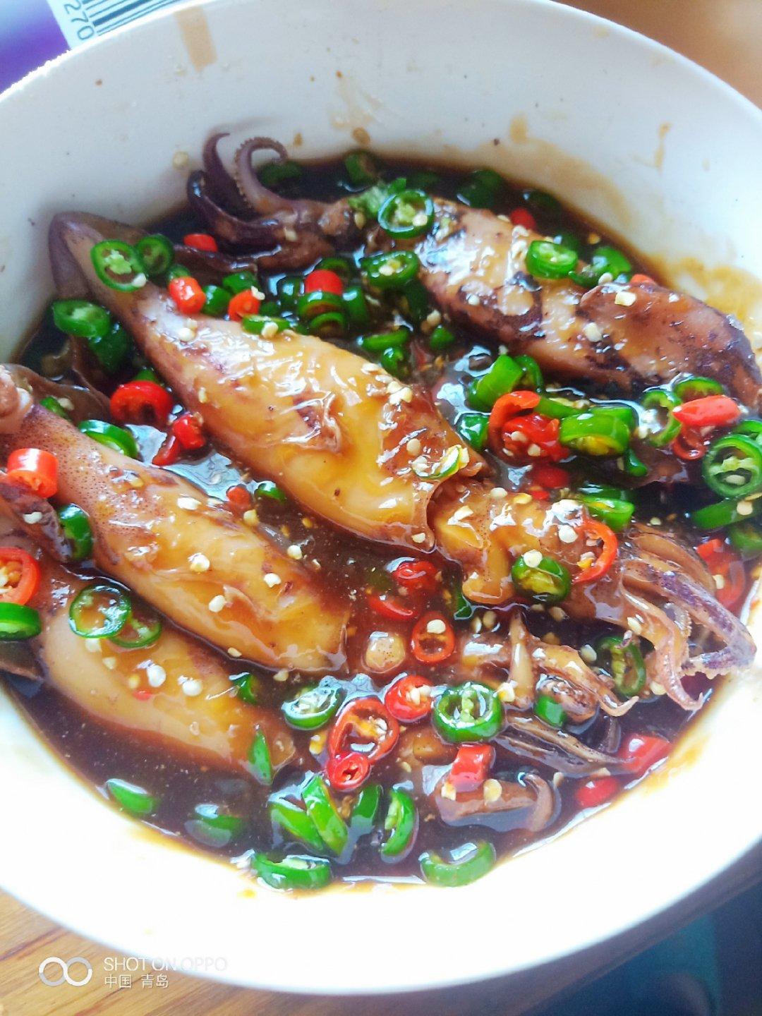 清蒸鲜鱿鱼