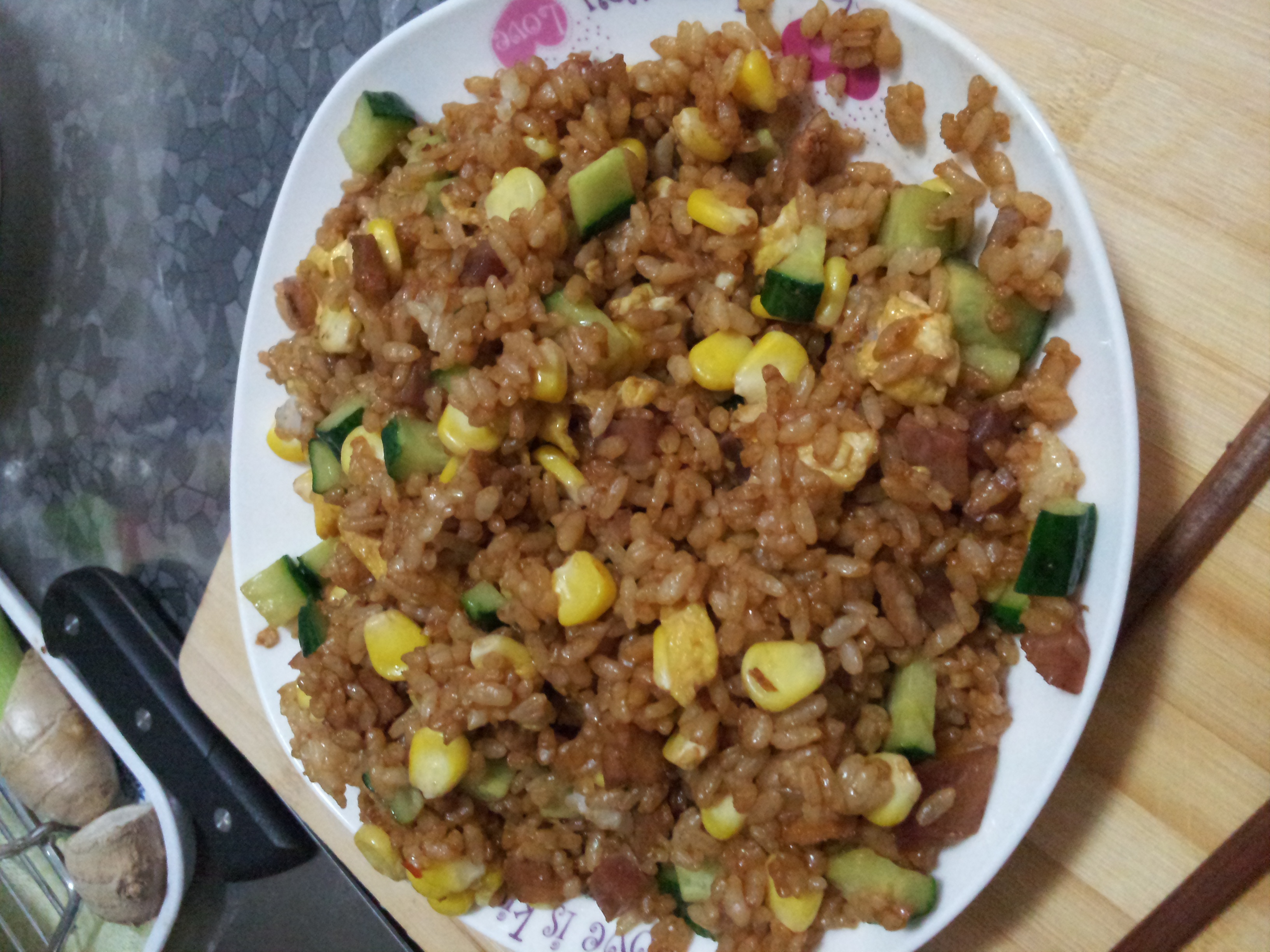 酱油素炒饭