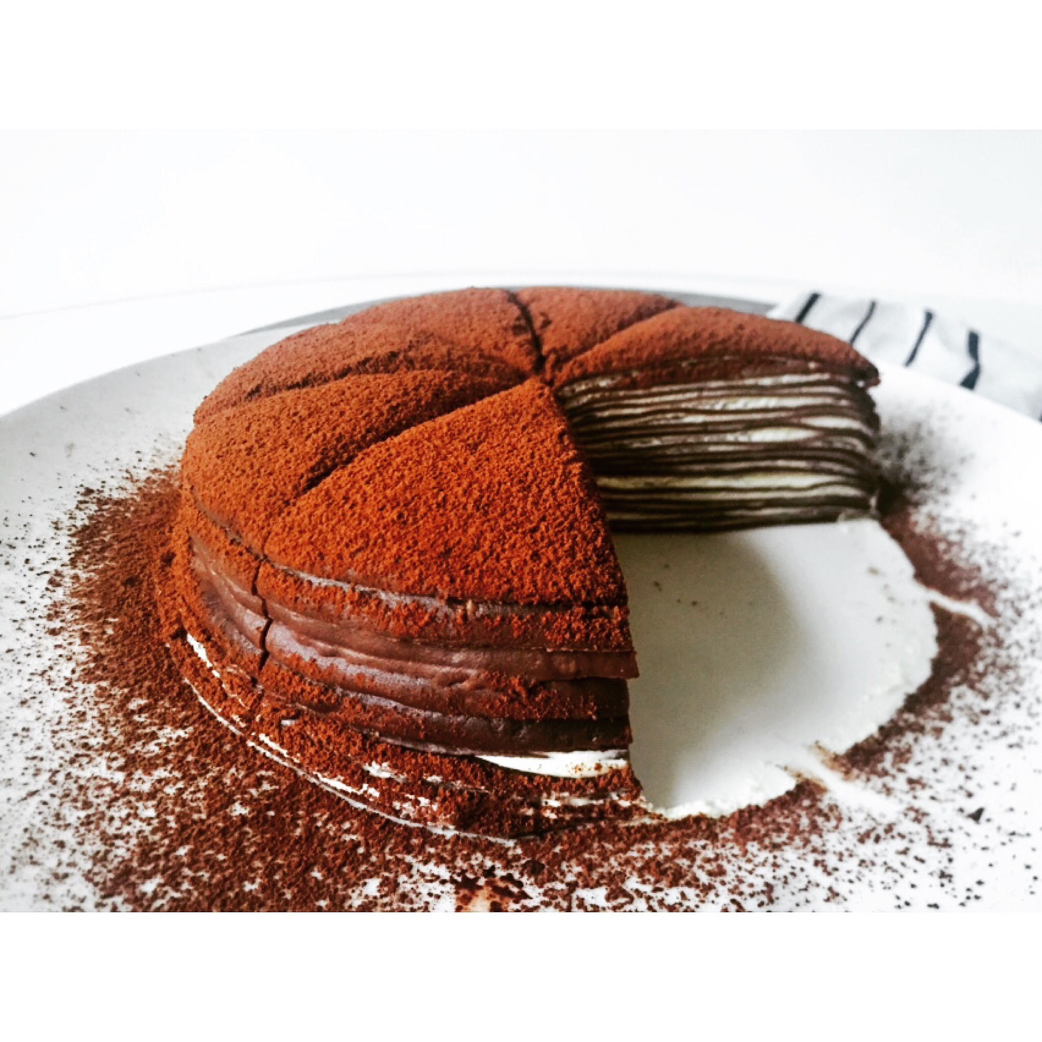 巧克力千层可丽饼