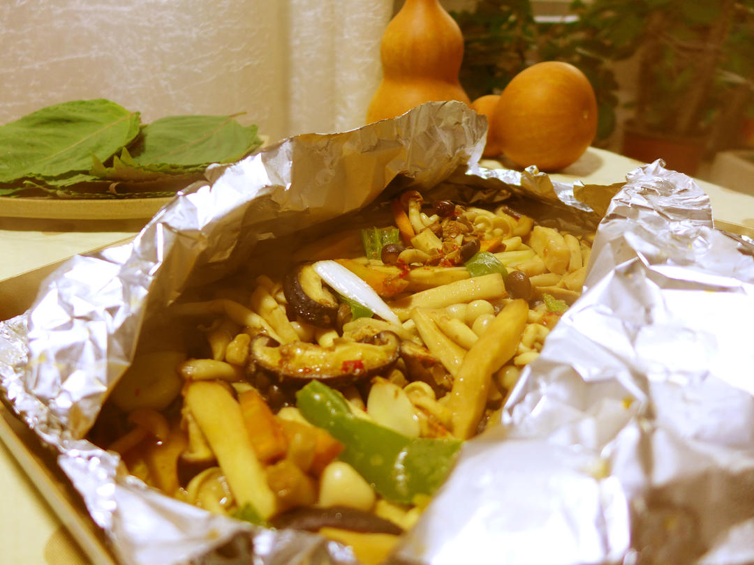 锡纸包烤杂菌菇的做法