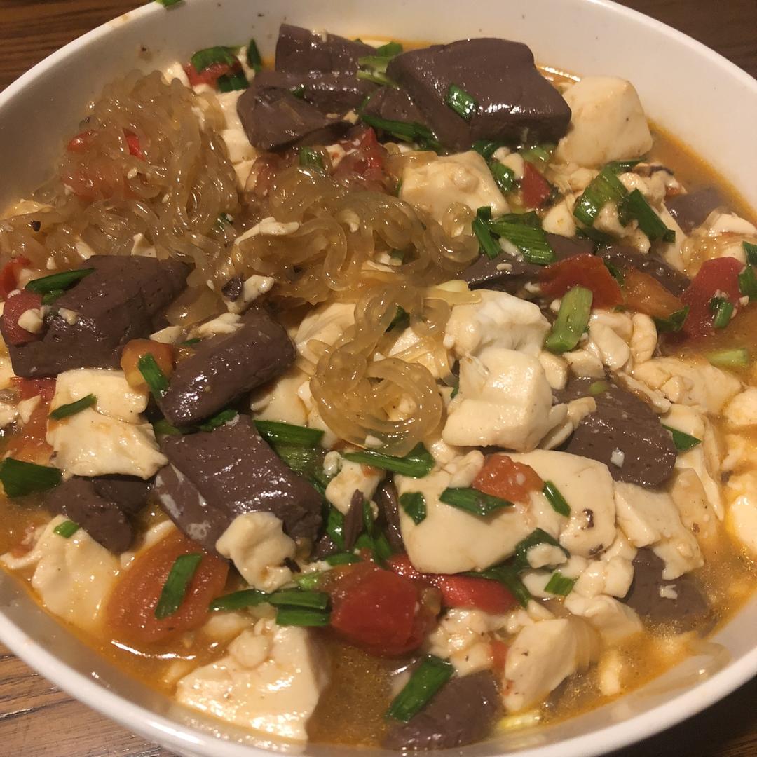 熘鸭血豆腐