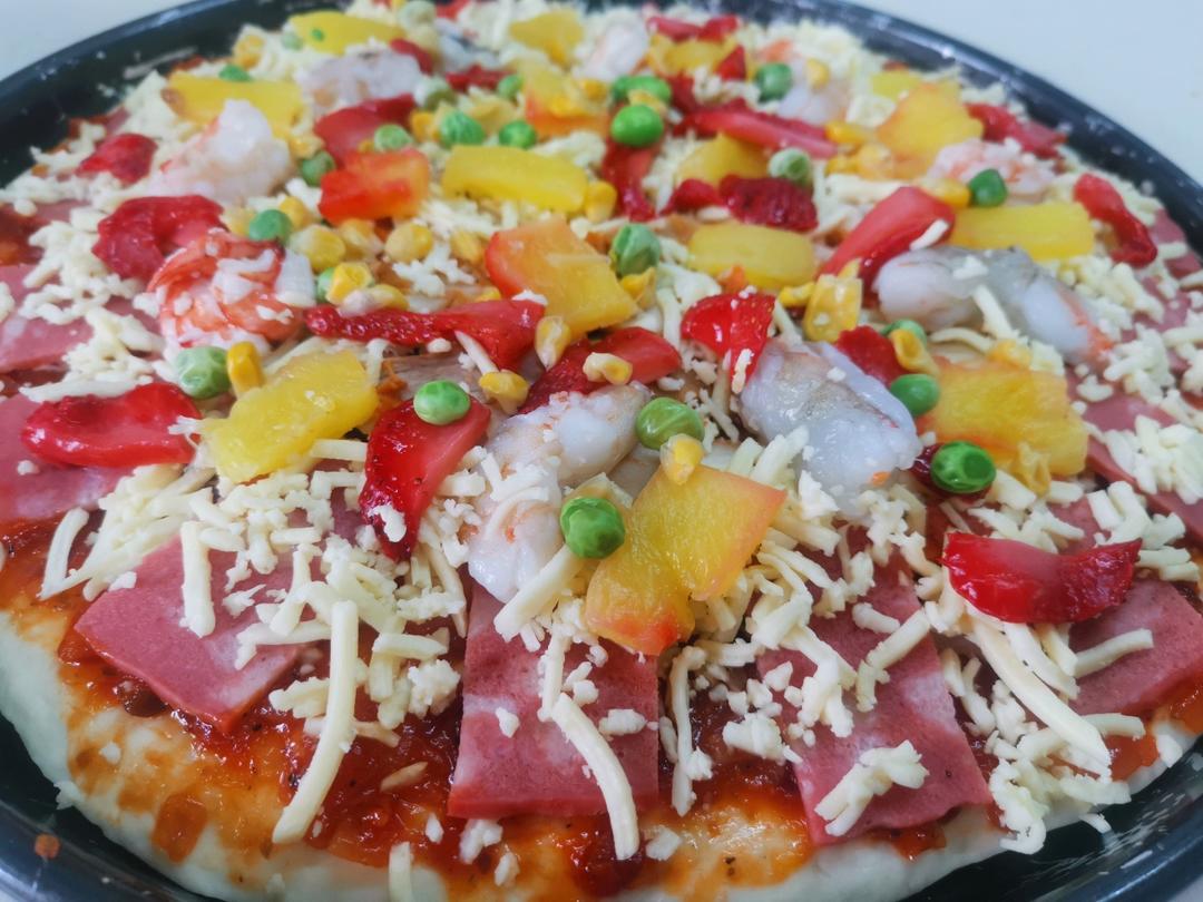 详细配方 节日必备巨大的12寸超豪华至尊披萨（厚底）