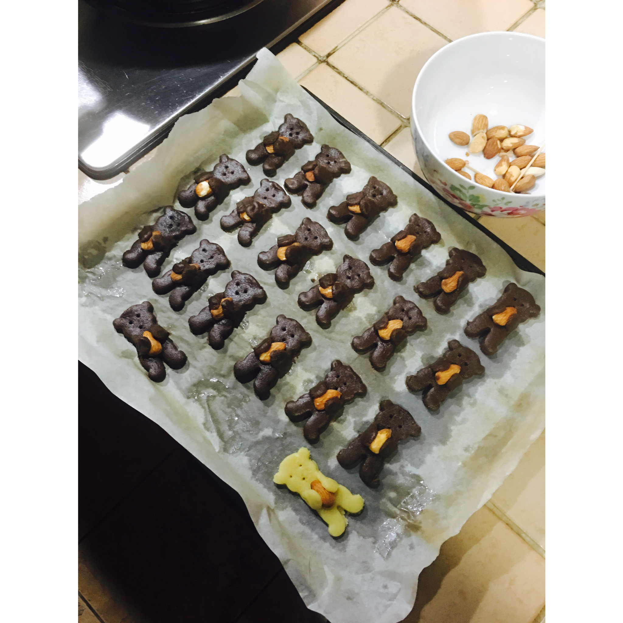 小熊杏仁饼干