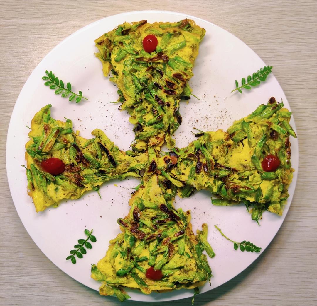 金雀花鸡蛋饼-春季限定的做法