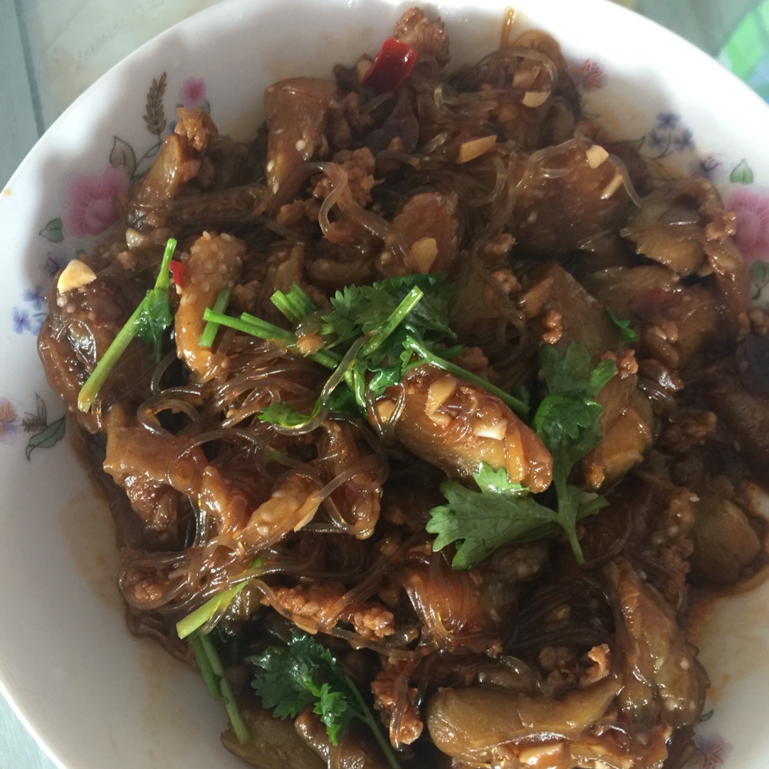 肉末茄子粉丝煲