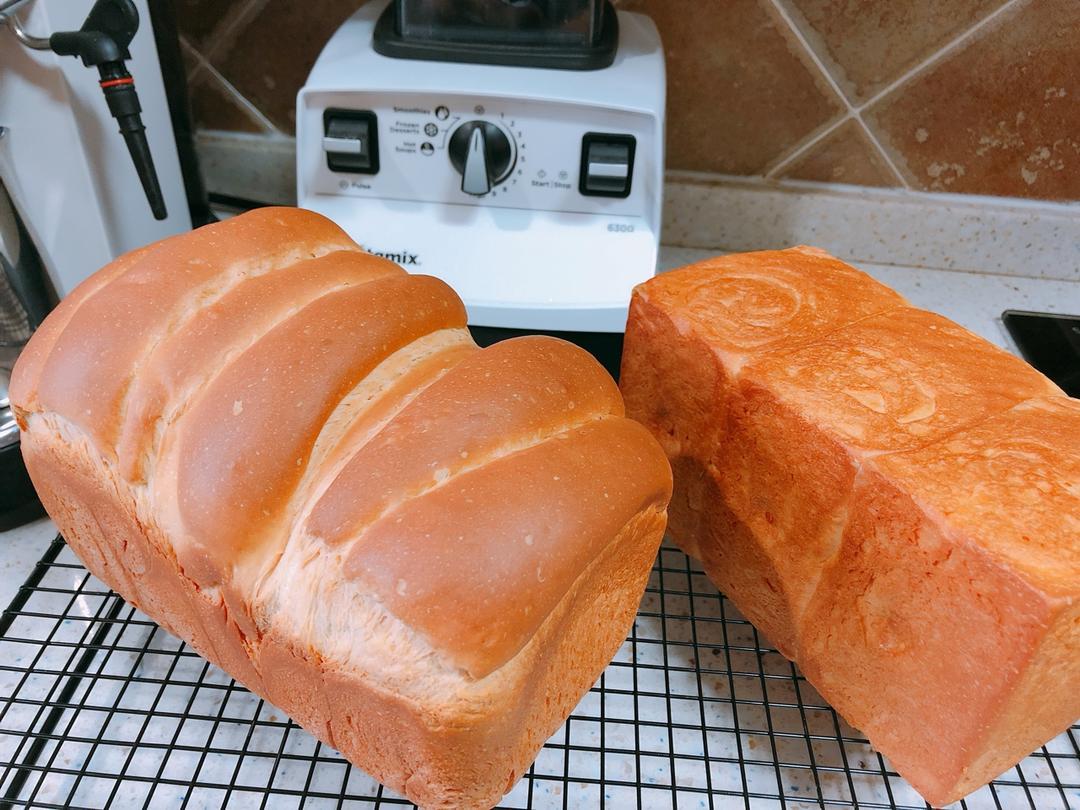 超棒的炼乳吐司只需一次发酵(450g土司盒x2)