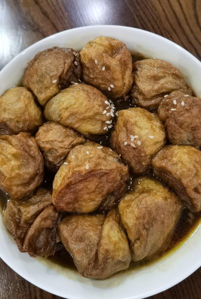 小壮yao做的红烧油面筋塞肉