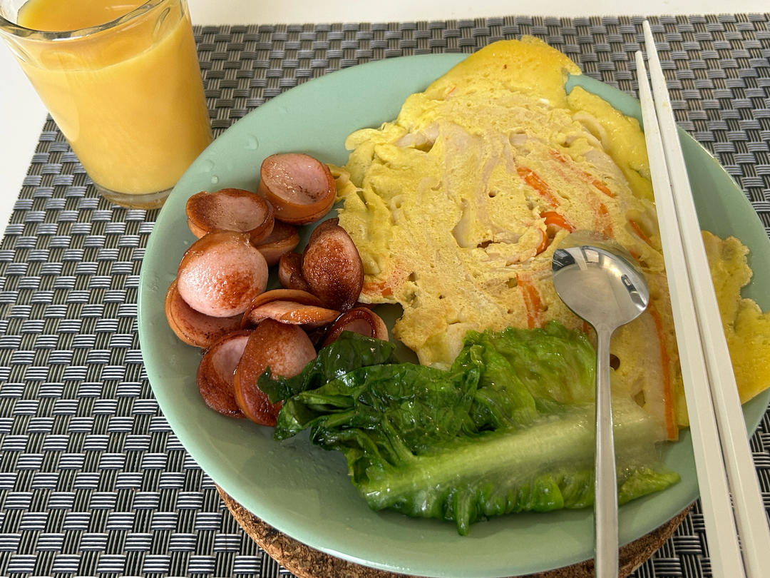 香嫩可口的蟹柳鸡蛋，太好吃了～