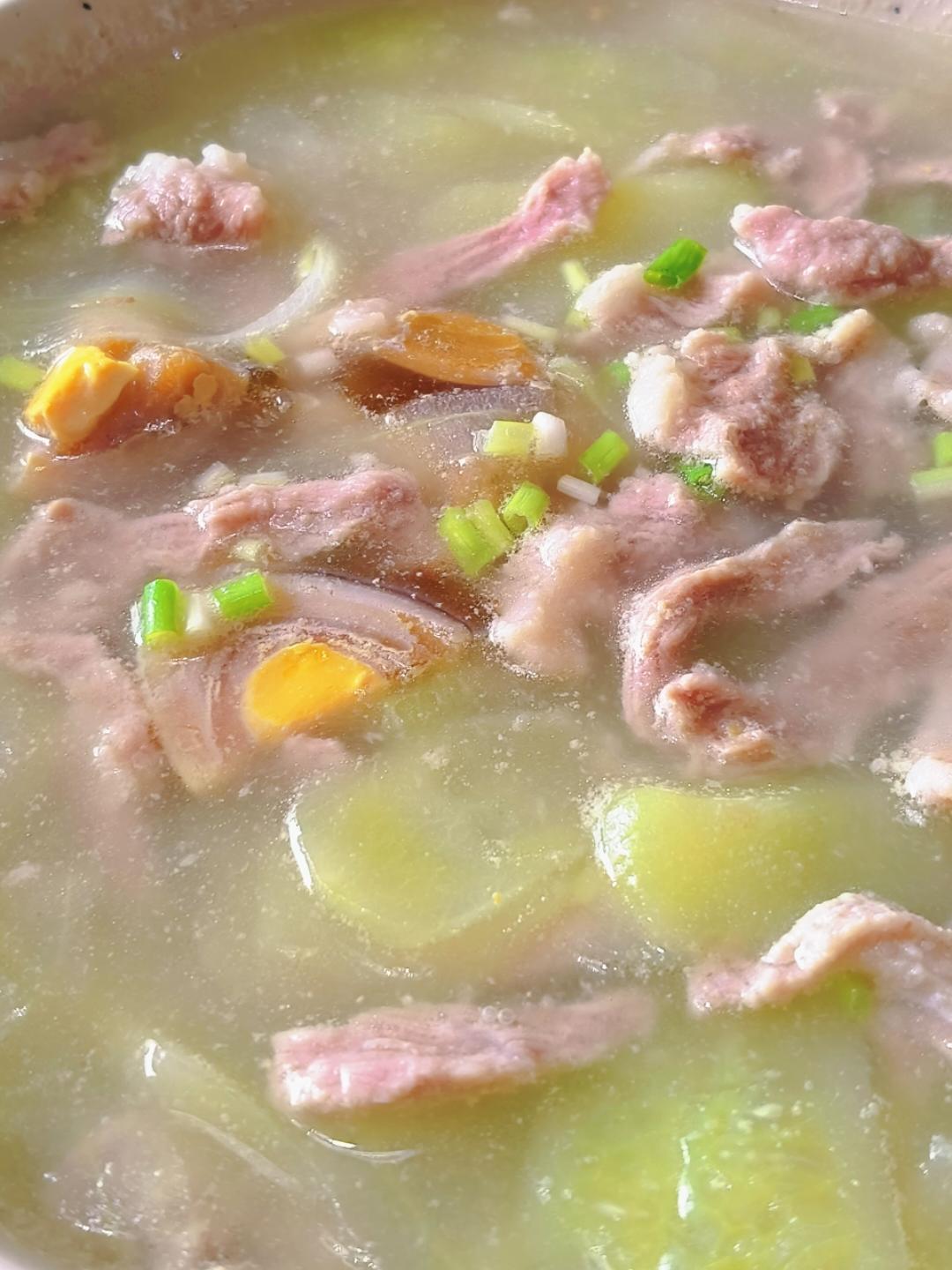 黄瓜肉片汤