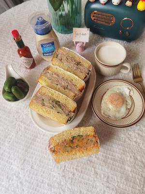 🔥快手❗️低卡早餐‼️金枪鱼土豆三明治的做法 步骤10