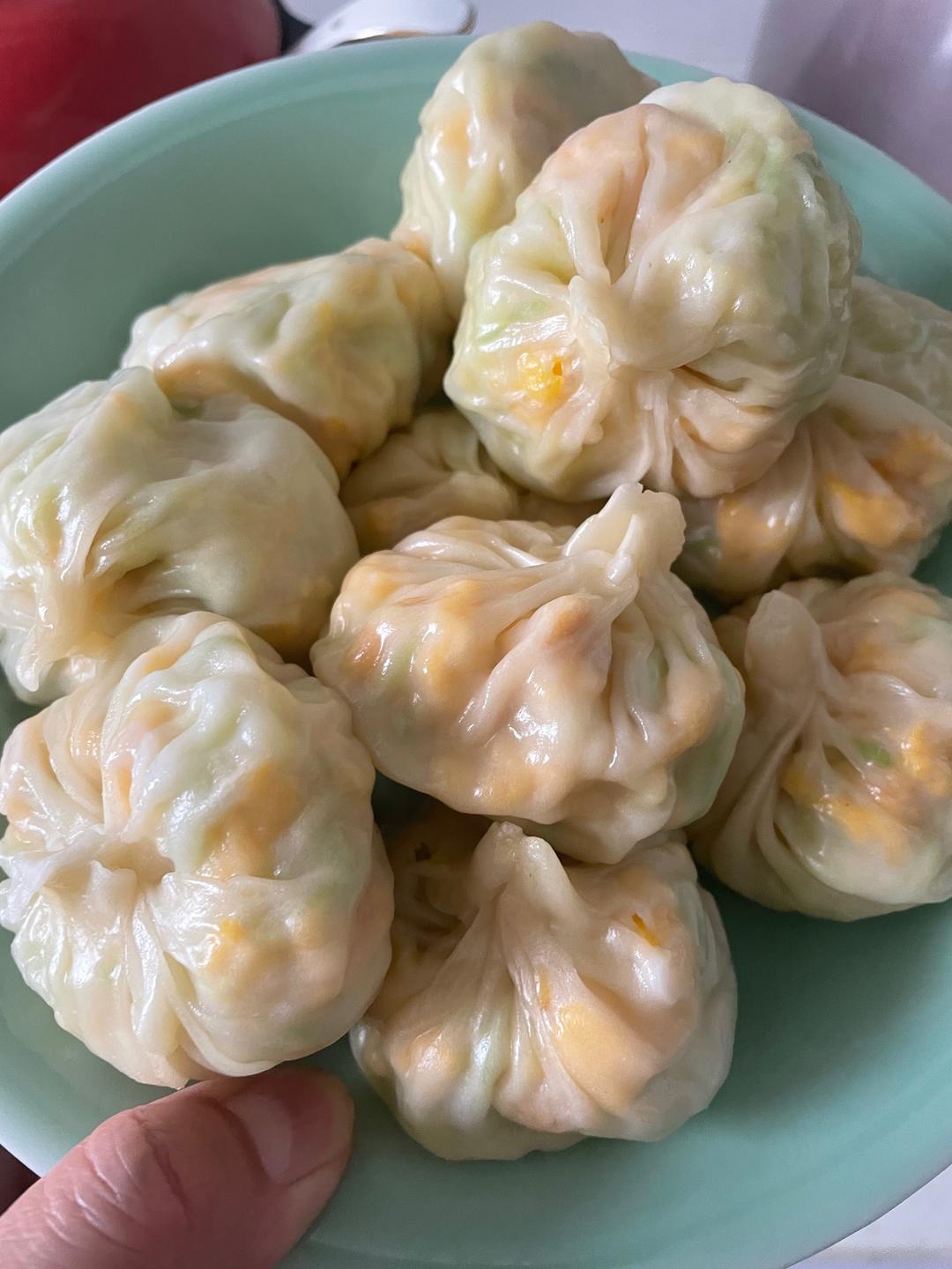 西葫芦鸡蛋水饺皮蒸包的做法 步骤9