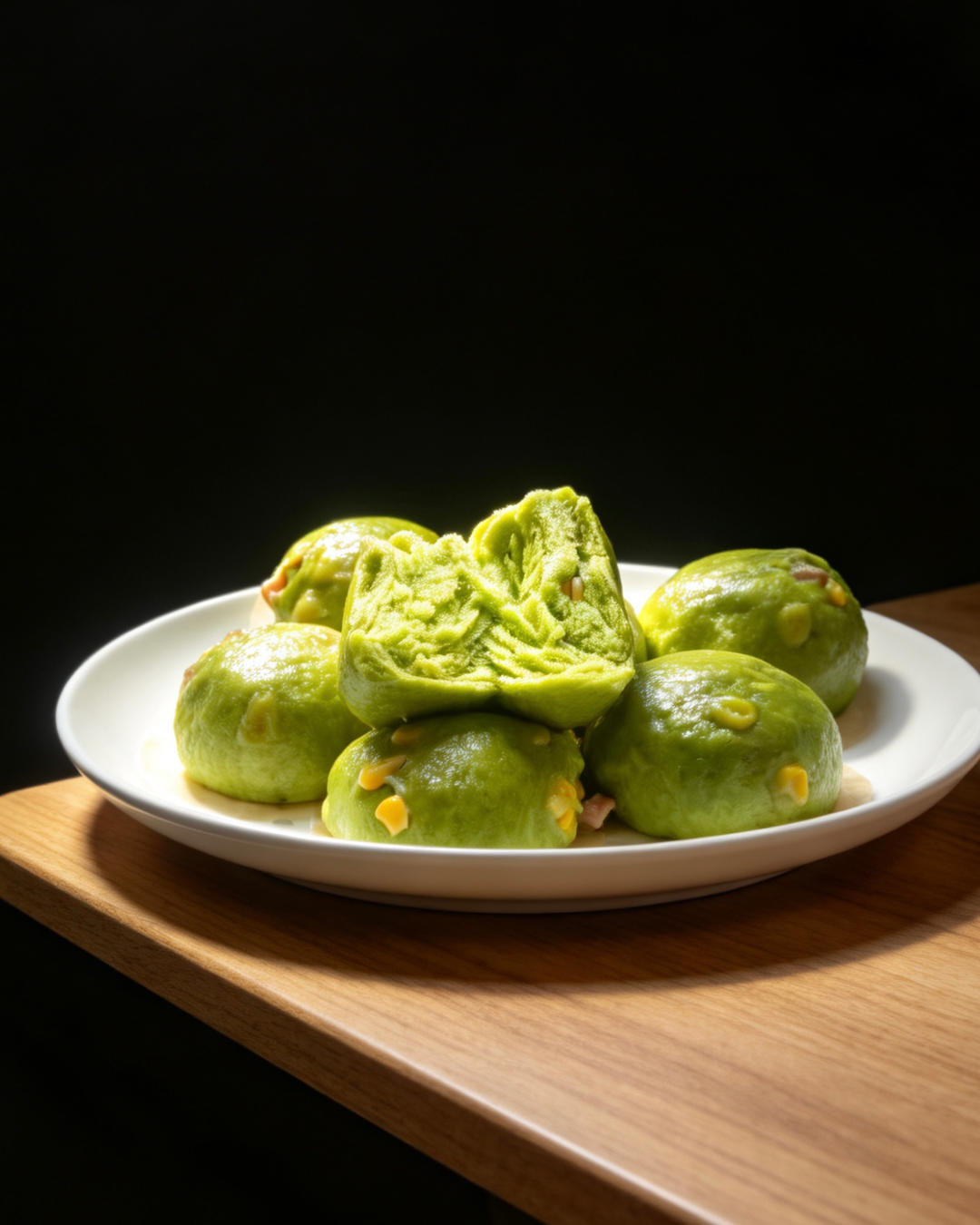 🪷菠菜玉米火腿馒头