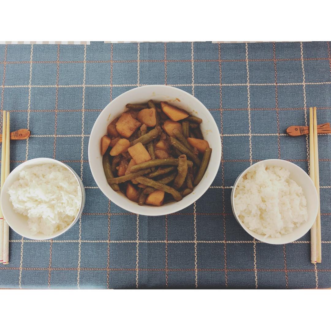 土豆炖豆角