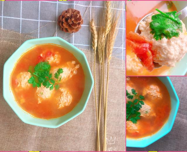 番茄🍅鸡胸肉丸子汤（减脂期间必备好喝单品）的做法