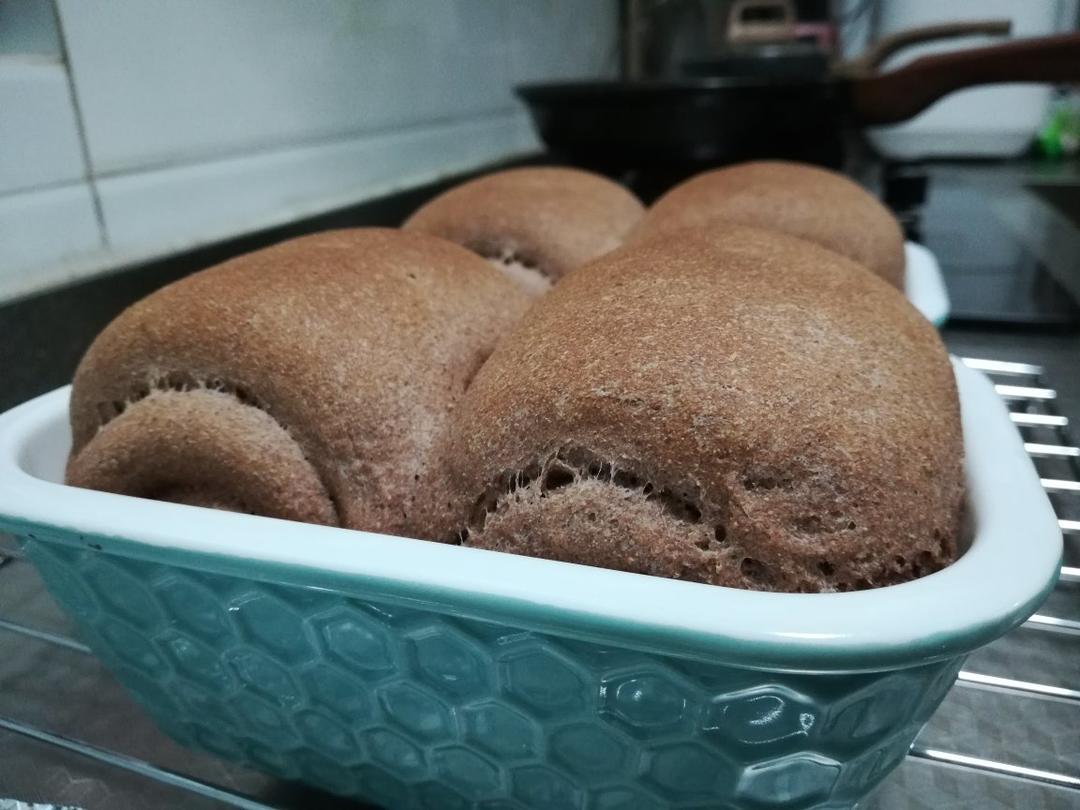 新手手揉，低卡减脂100%黑麦全麦面包