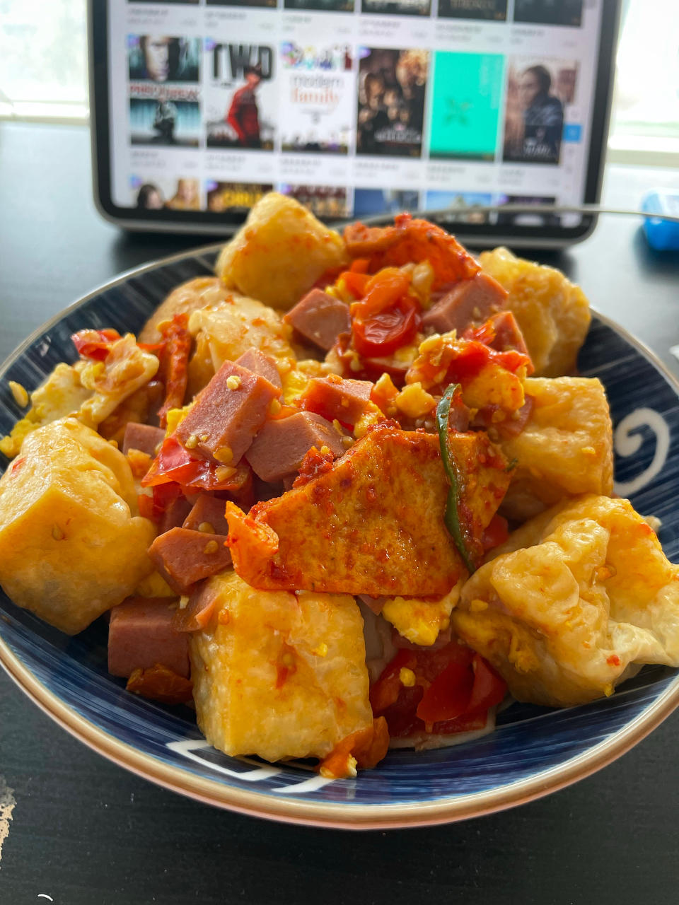 番茄炒鸡蛋（超浓的番茄味）