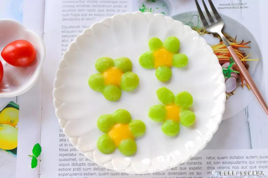 菠菜小花饼 宝宝辅食食谱的做法