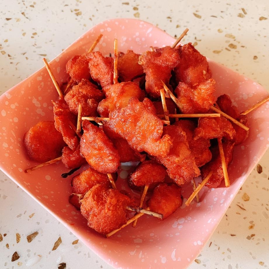 拽宝宝nacy做的牙签肉