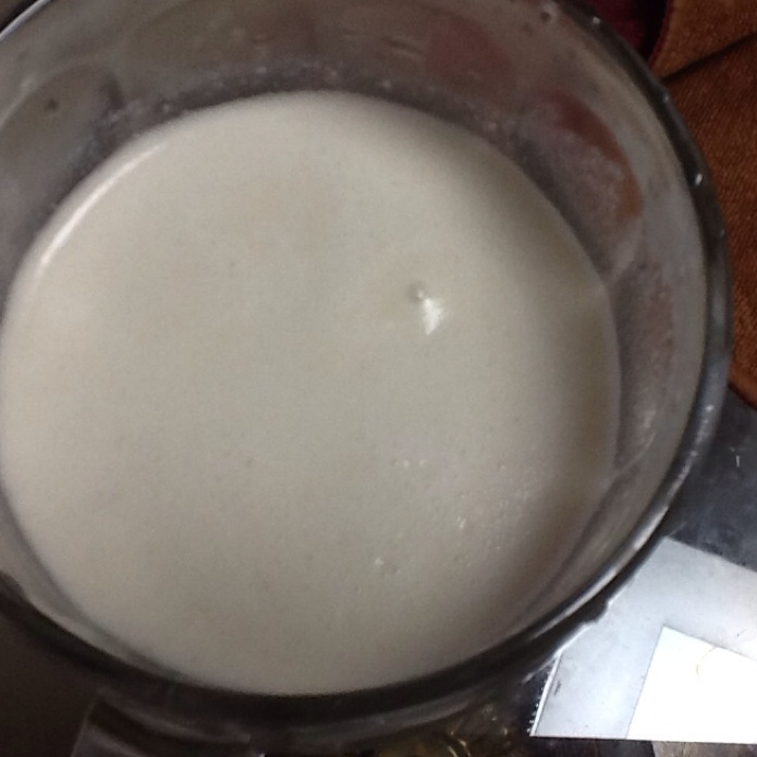 雪蜜桃做的香蕉牛奶糊