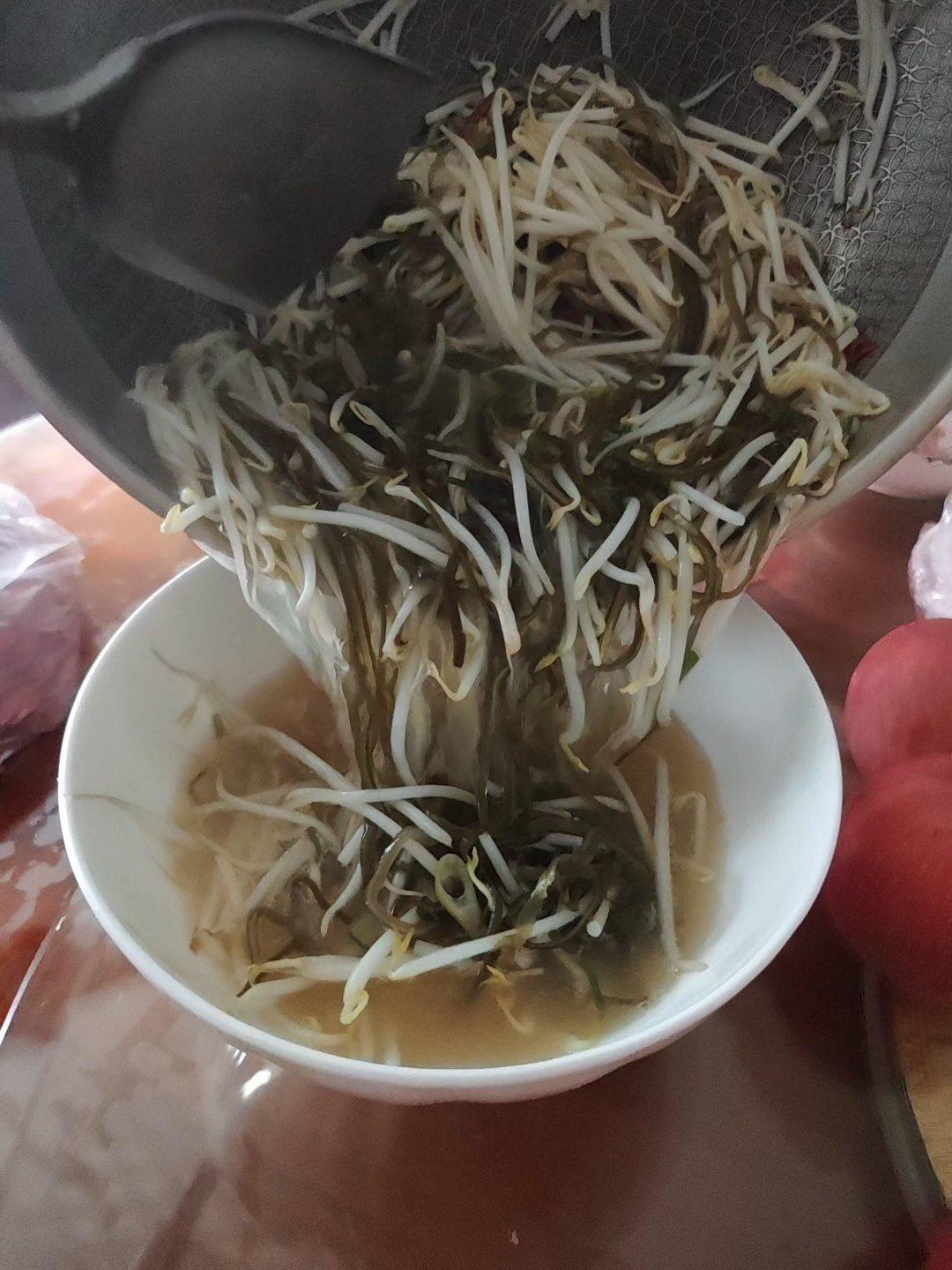 绿豆芽炒海带