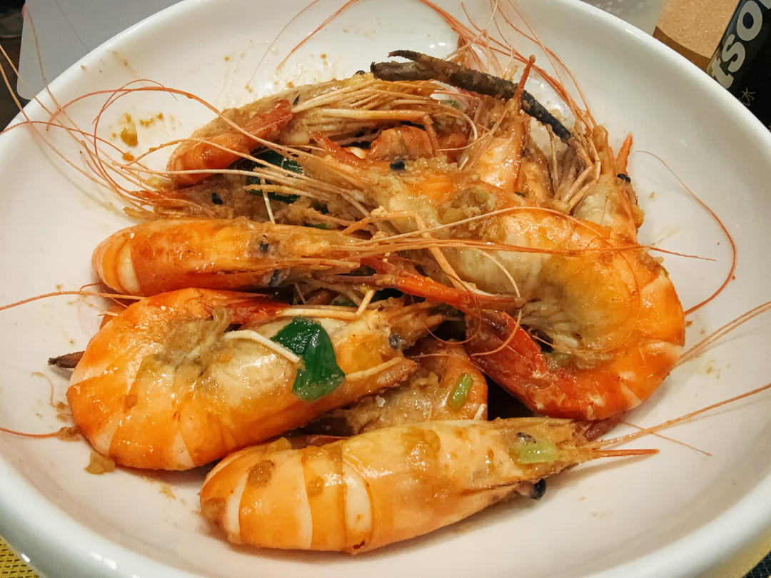 芥末蒜蓉罗氏虾