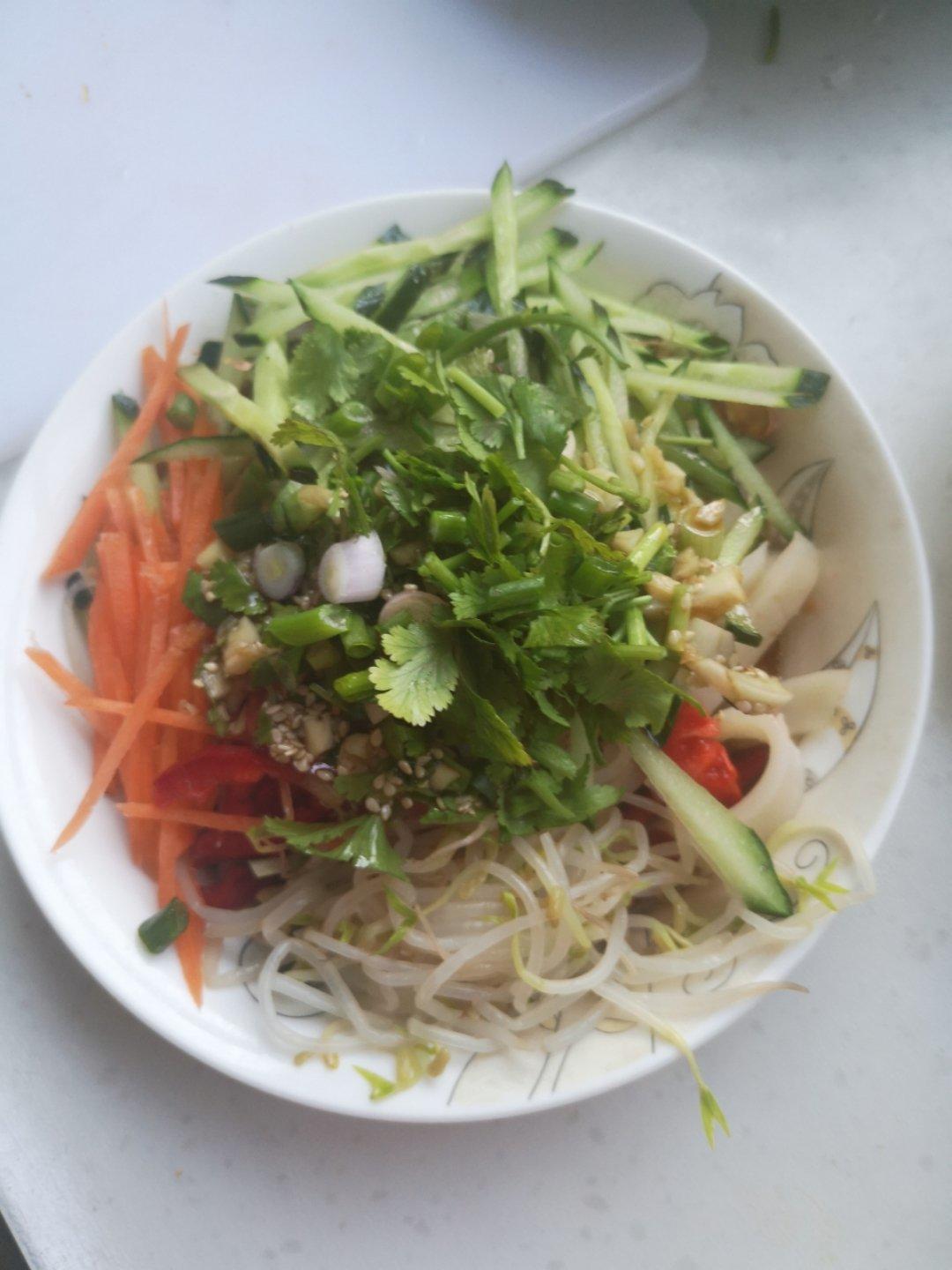 凉皮全过程（不用洗面筋，简易做法）