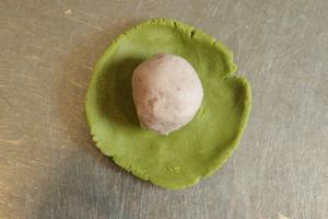 抹茶芋泥月饼：酥皮形态，曲奇外壳！的做法 步骤11