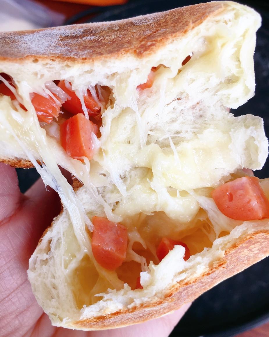 芝士香肠酵母版华夫饼—kenwood松饼机