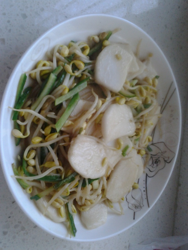 绿豆芽炒年糕