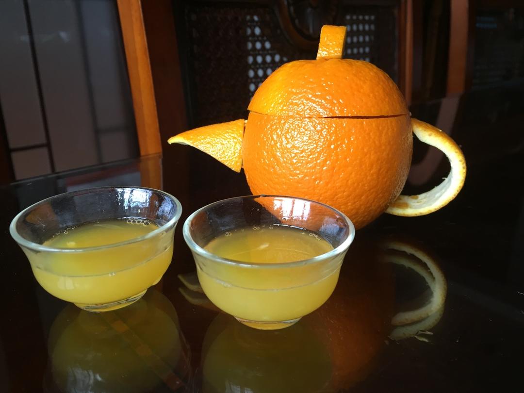 超萌的橙子茶壶