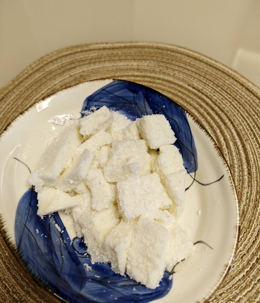 超简单！巨好吃！椰蓉牛奶小方（无需奶油炼乳）一次成功