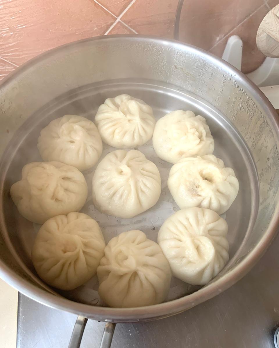 猪肉圆白菜包子馅。