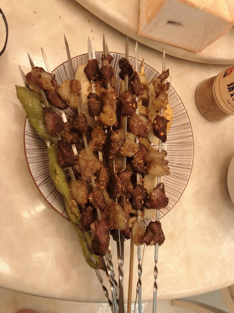 颜狗妹妹做的烤羊肉串(烤箱版)