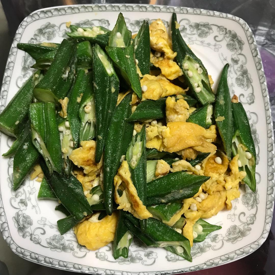 秋葵炒蛋