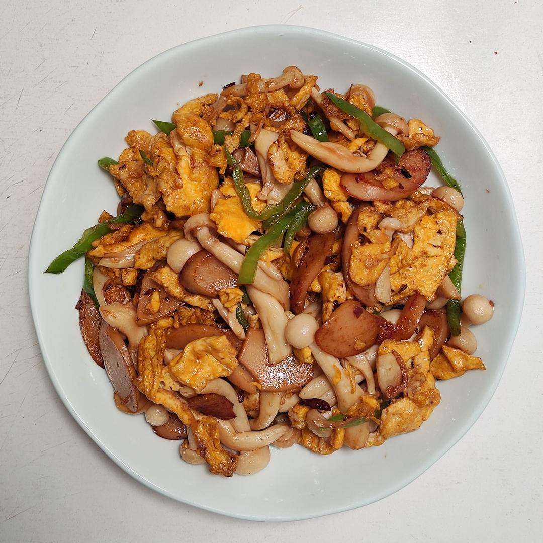白玉菇炒火腿