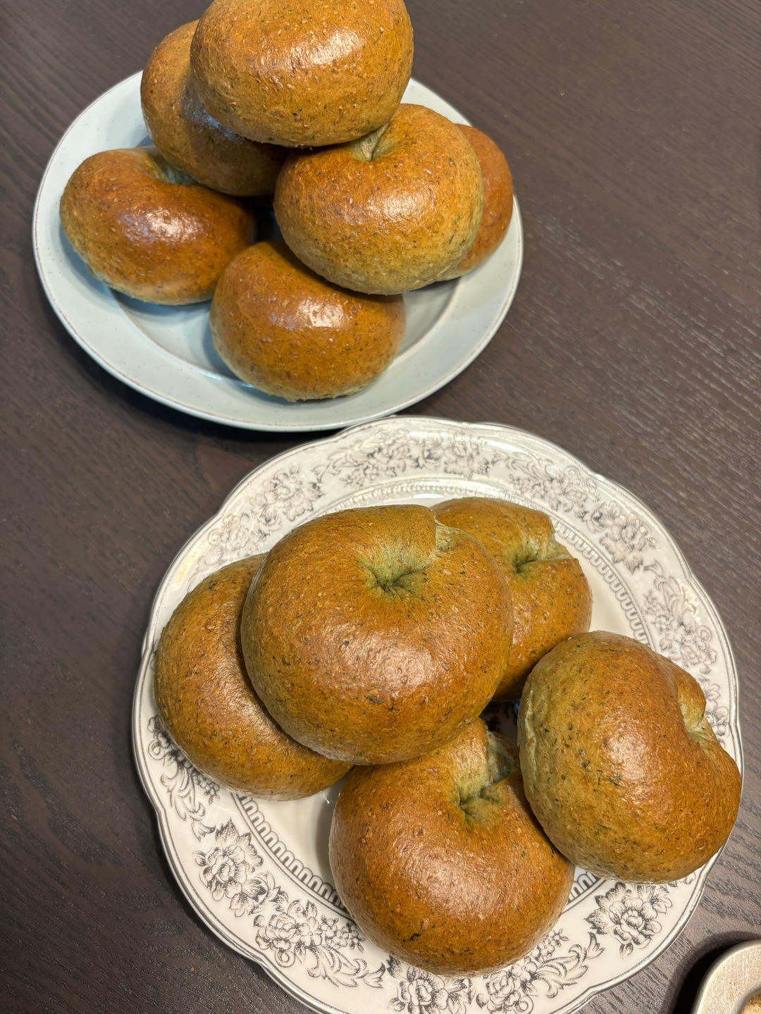 川味腊肠菠菜贝果🍖咸香微辣🥯口感丰富