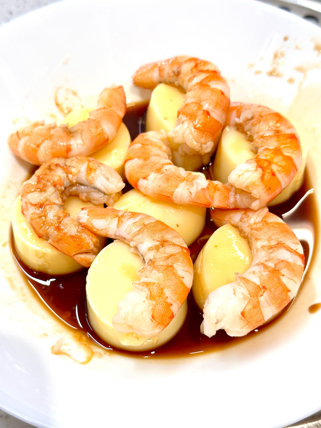 日本豆腐蒸虾