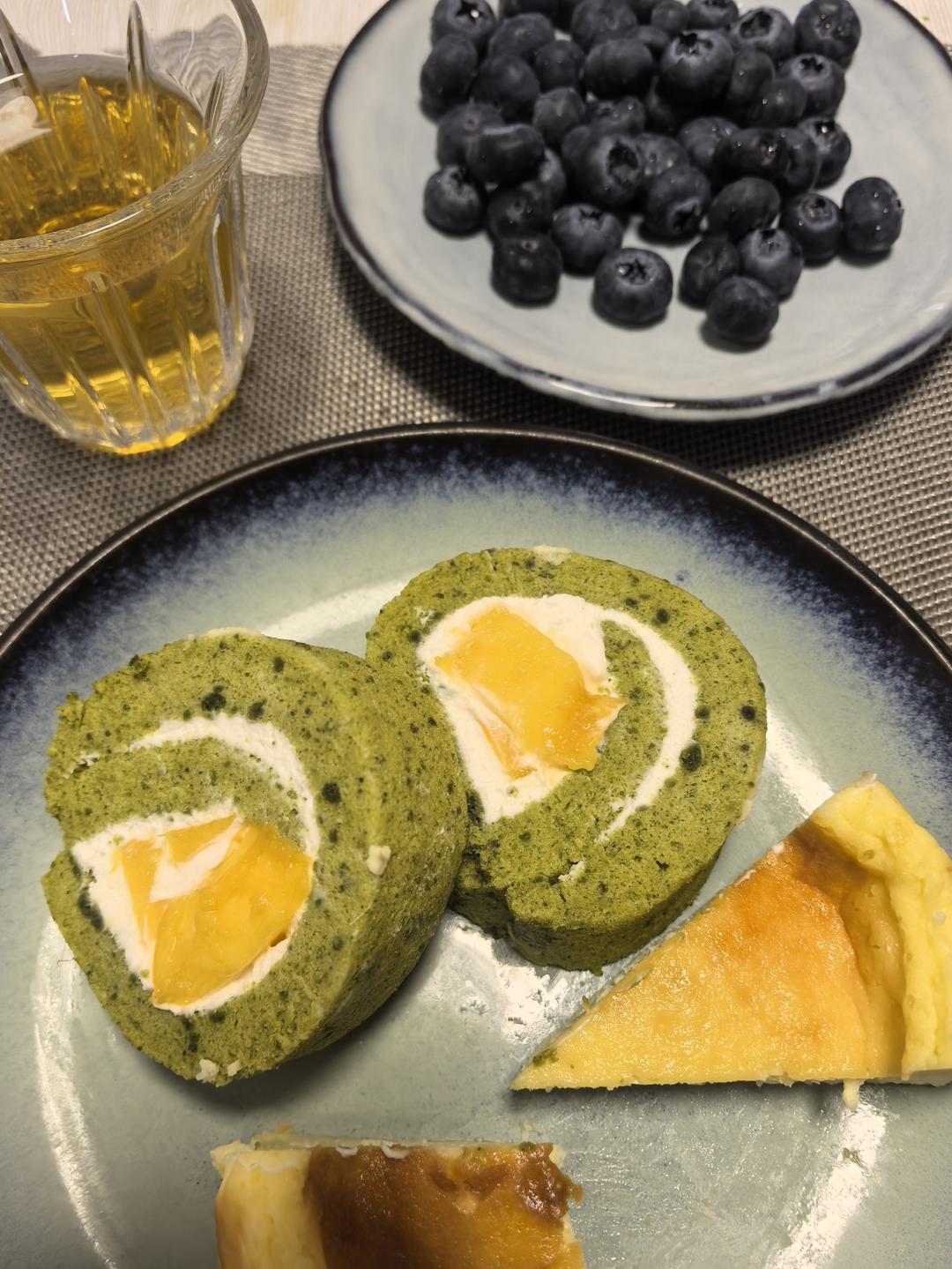 抹茶红豆蛋糕卷