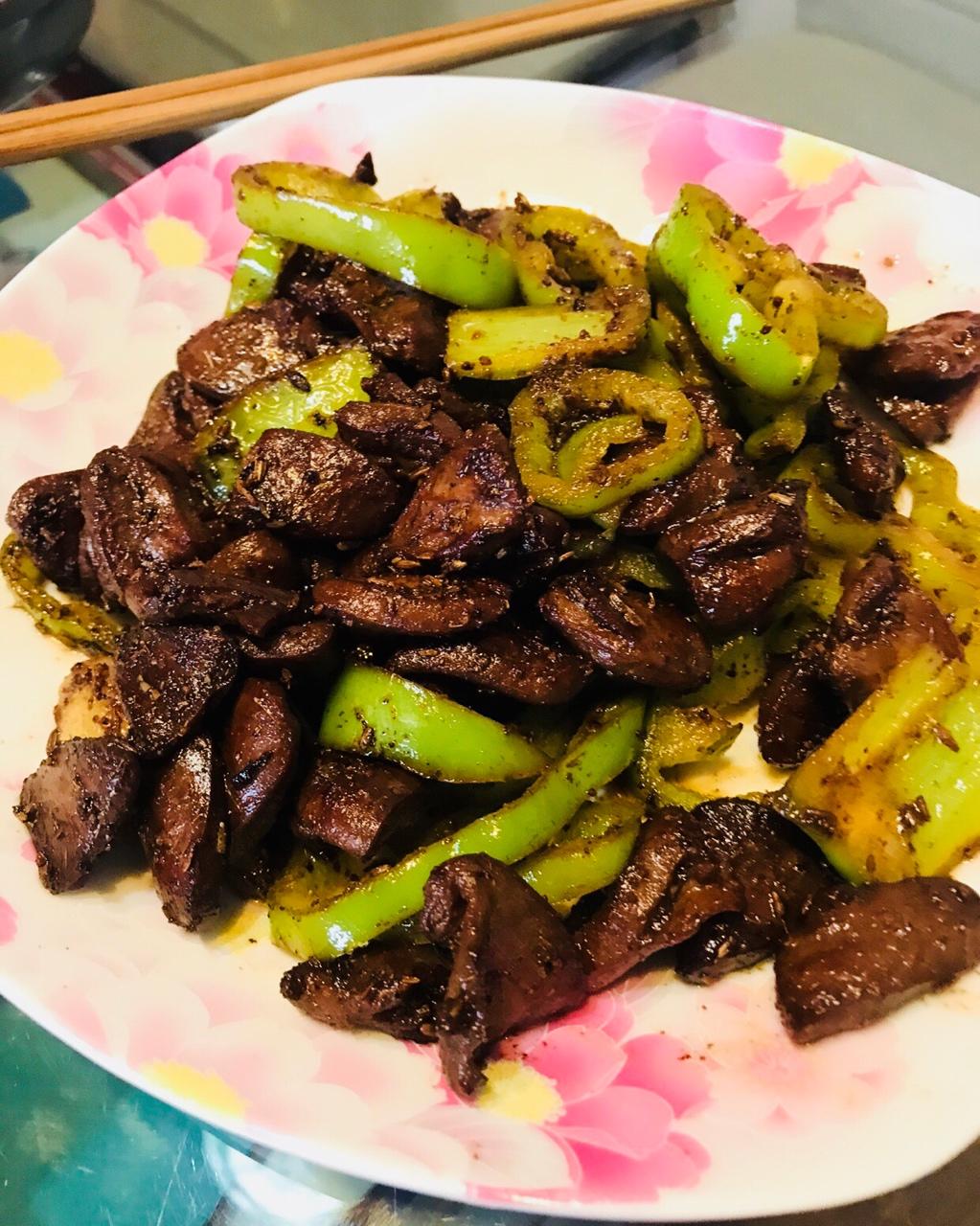 爆炒鸡心（孜然版）