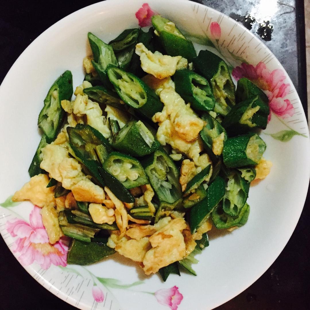 秋葵炒鸡蛋