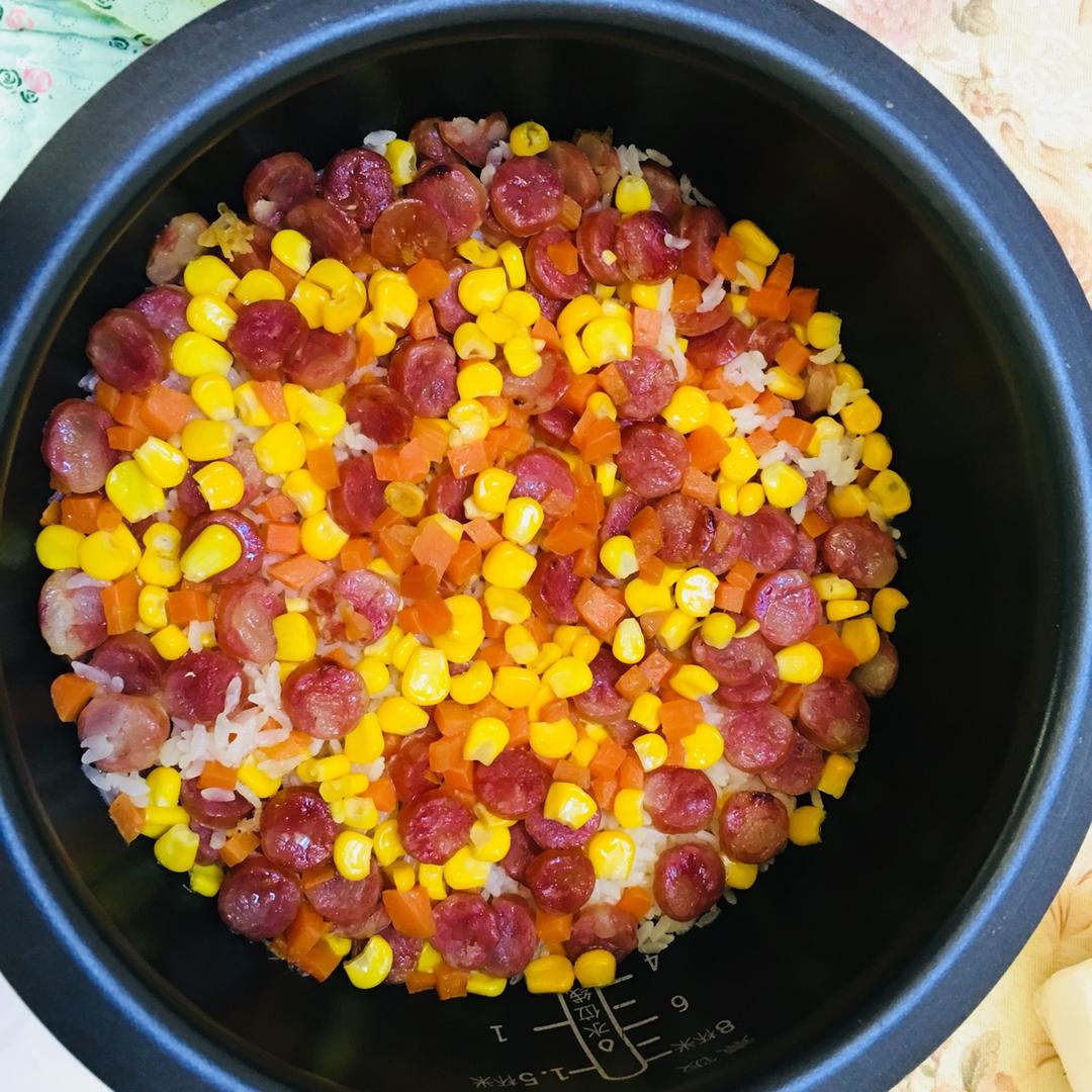 电饭锅版香菇腊肠饭