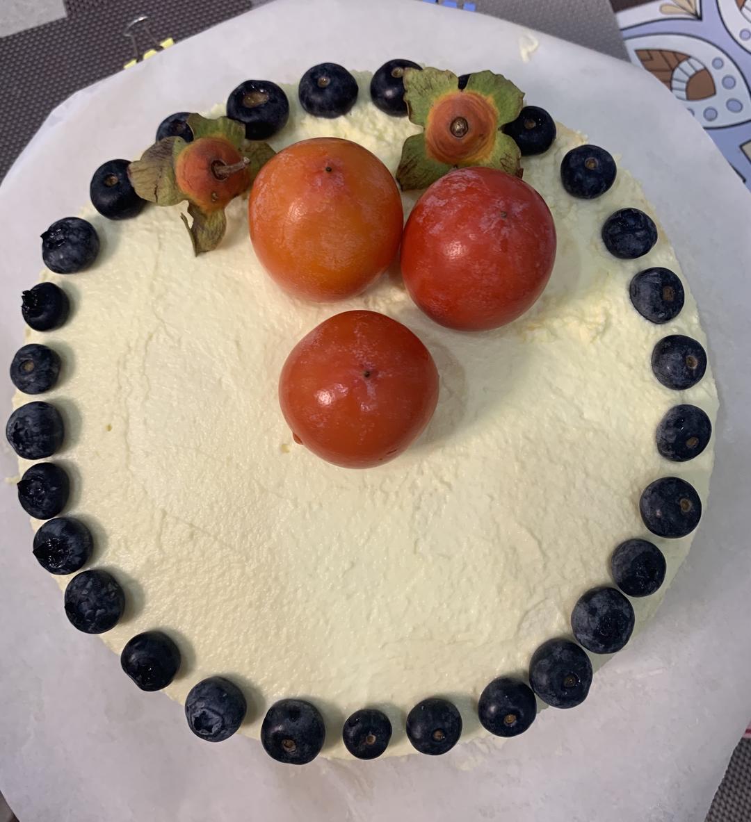 戚风8寸生日蛋糕（硅胶烤盘）