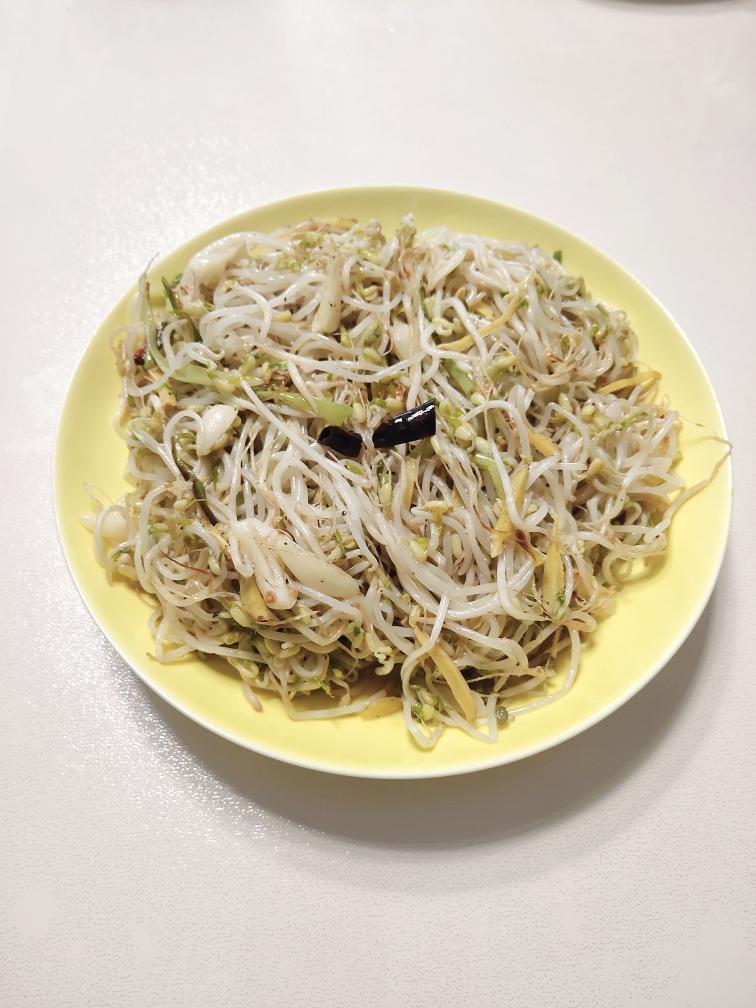 素炒绿豆芽的做法