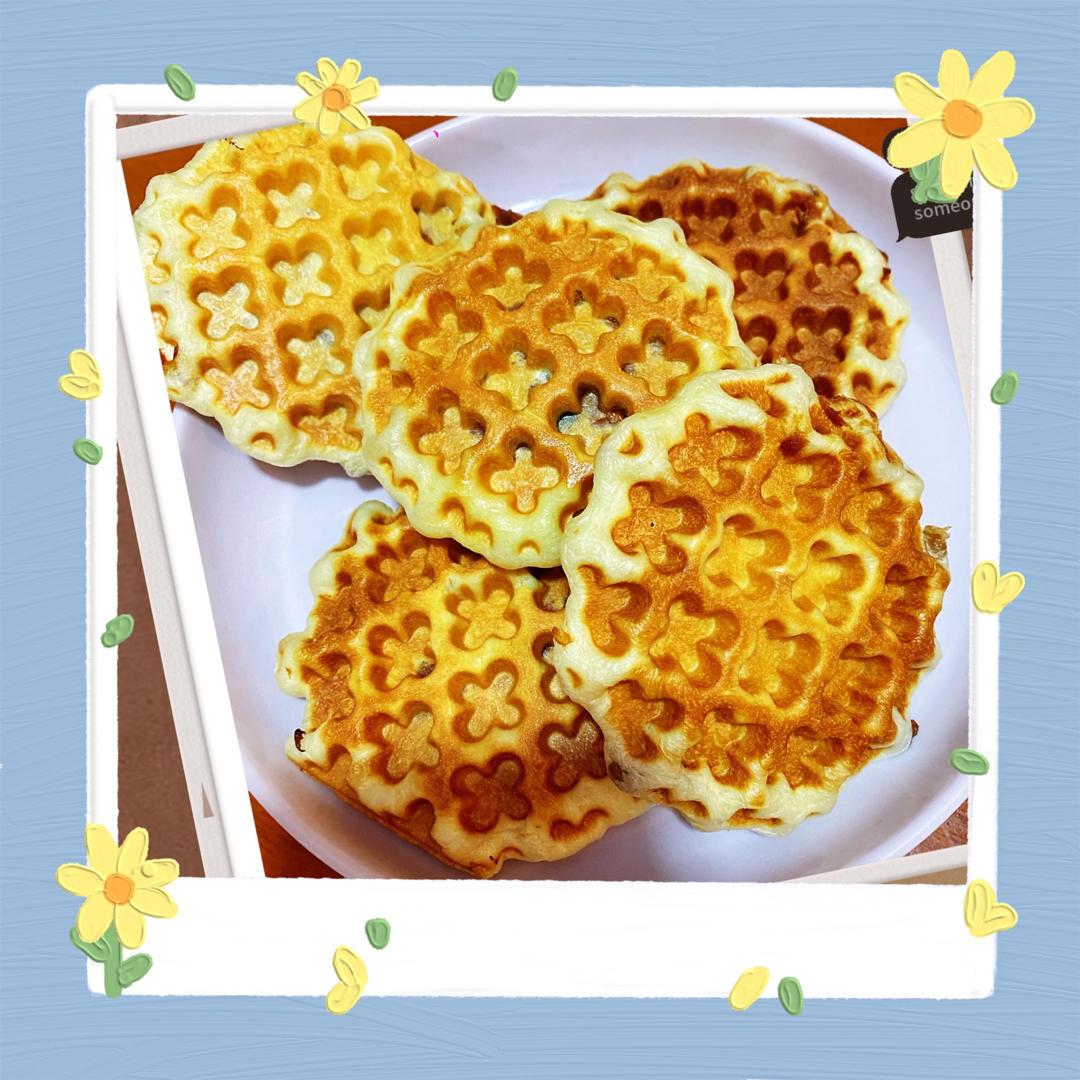 红豆华夫饼（轻食机酵母版）