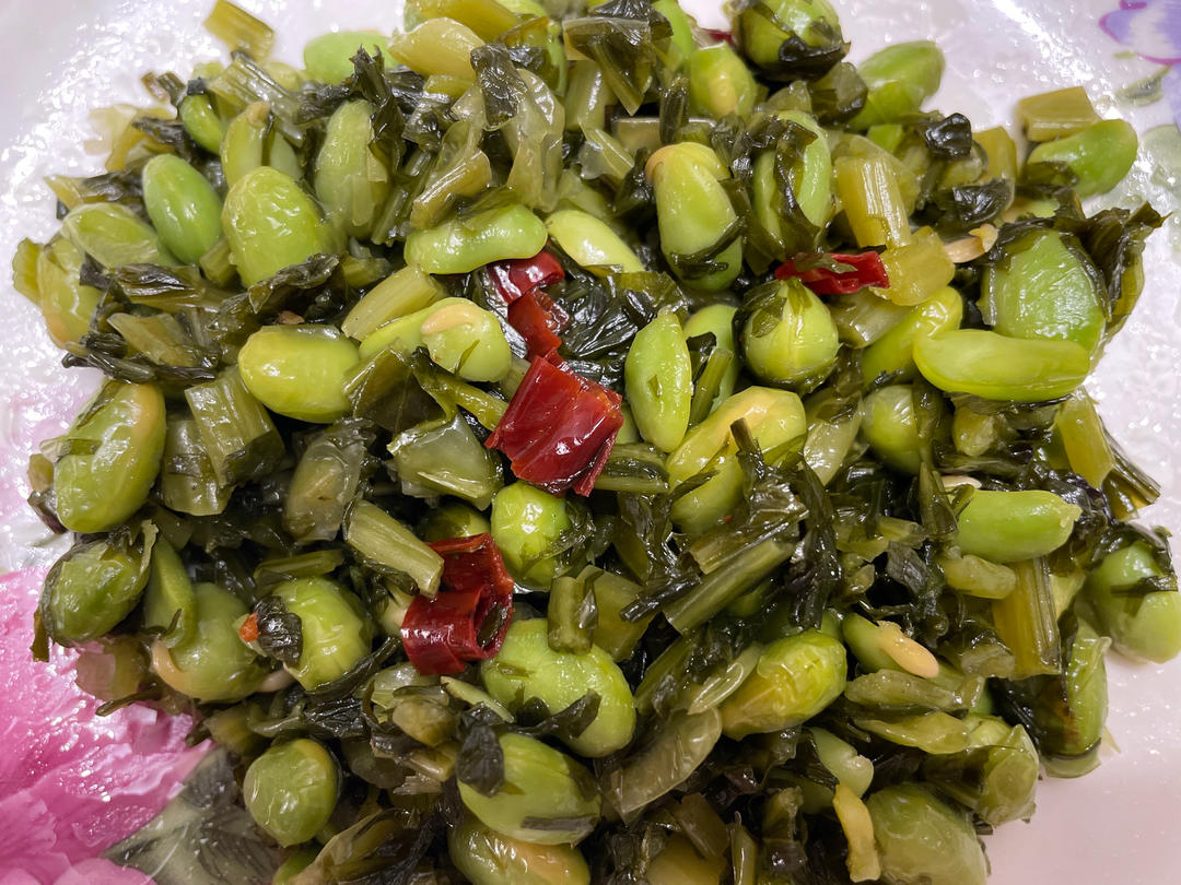毛豆炒雪菜