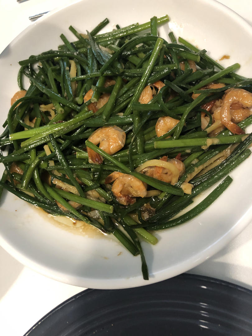 小河虾炒韭菜花