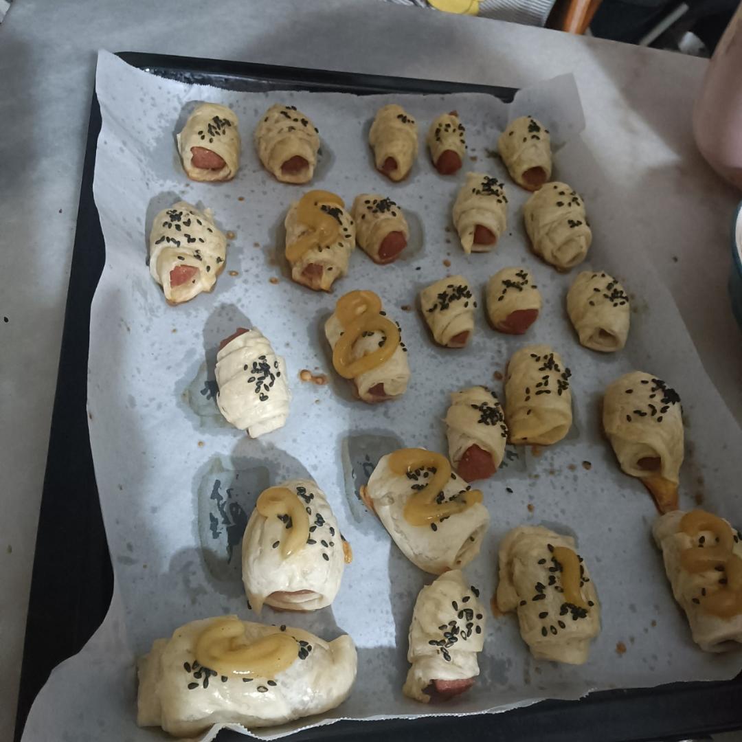 （手抓饼）火腿肠香酥卷——烤箱版