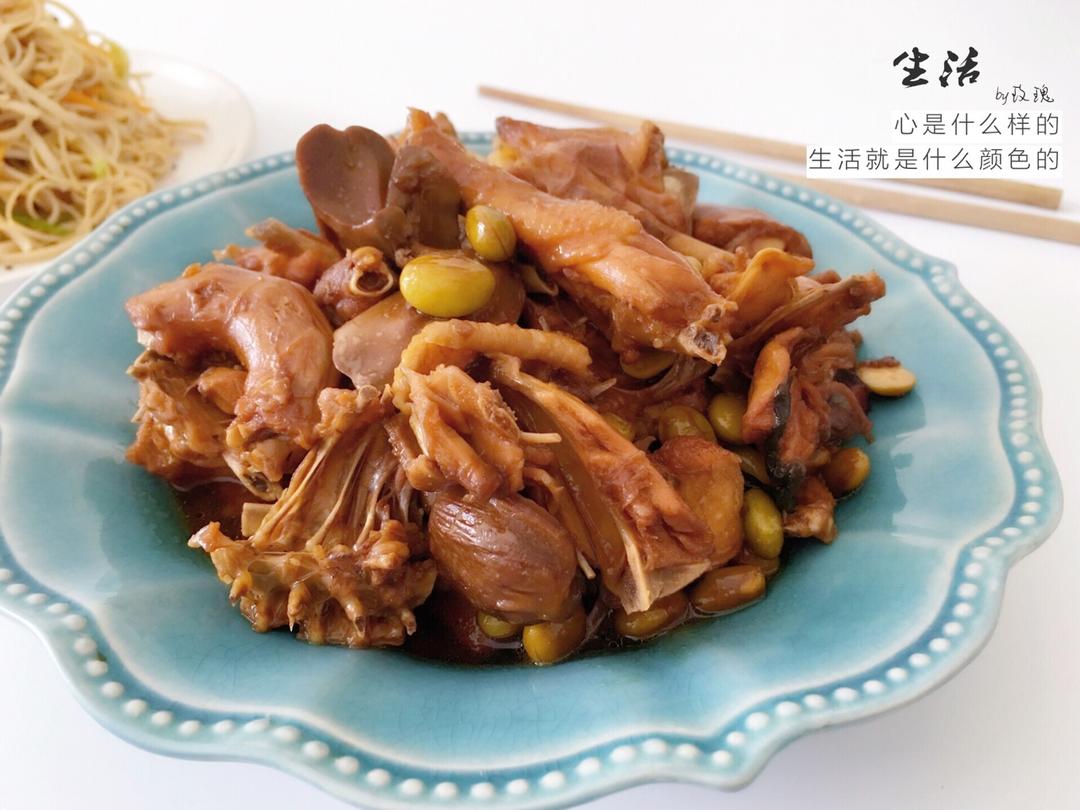 毛豆烧鸡