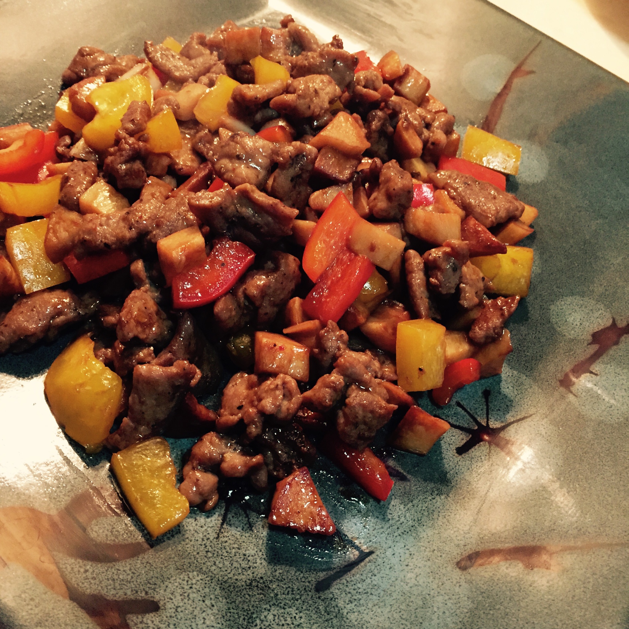 黑椒杏鲍菇牛肉粒